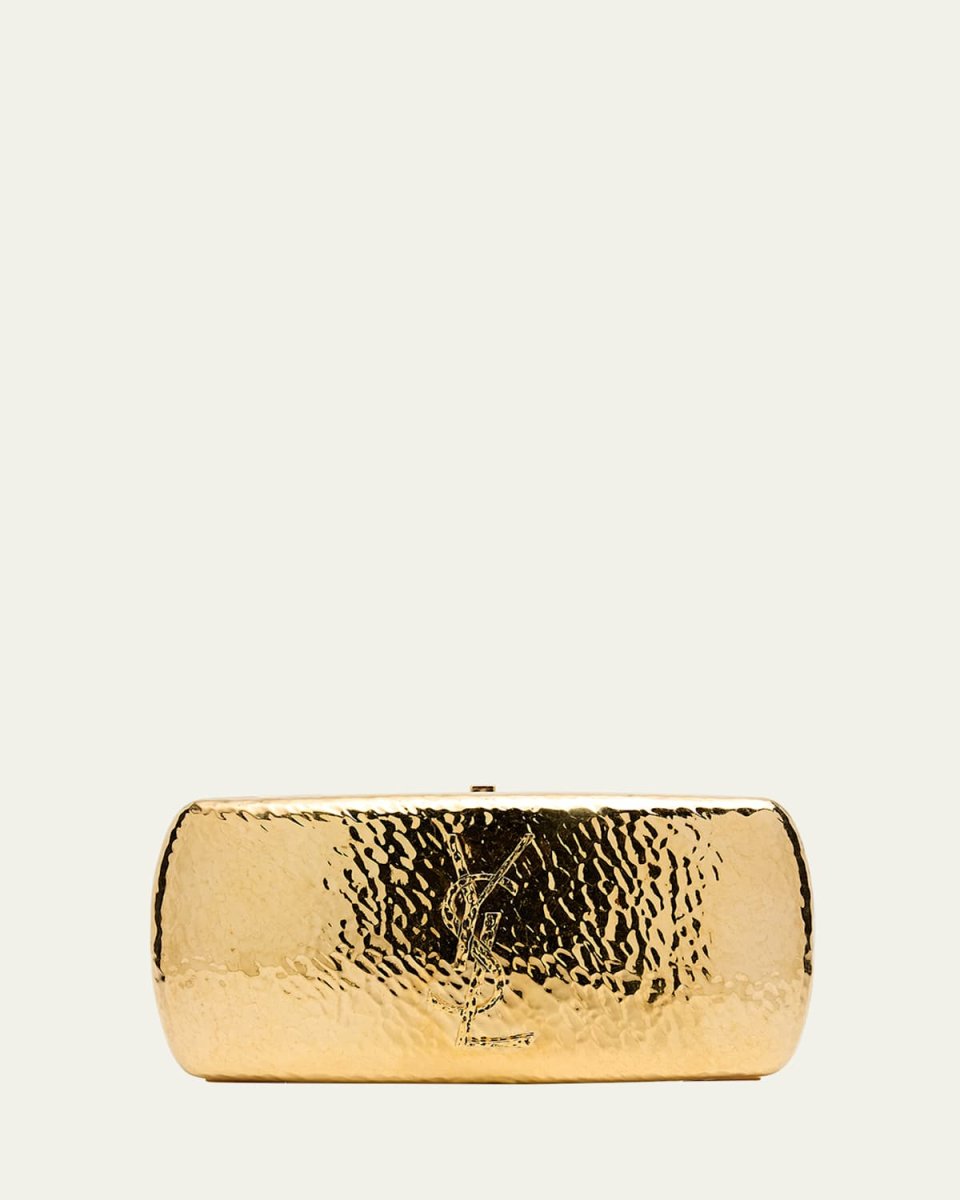 Martele YSL Clutch Bag in Hammered Metal